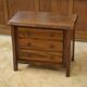 Commode brutaliste 3 tiroirs en orme par Aranjou, 1960