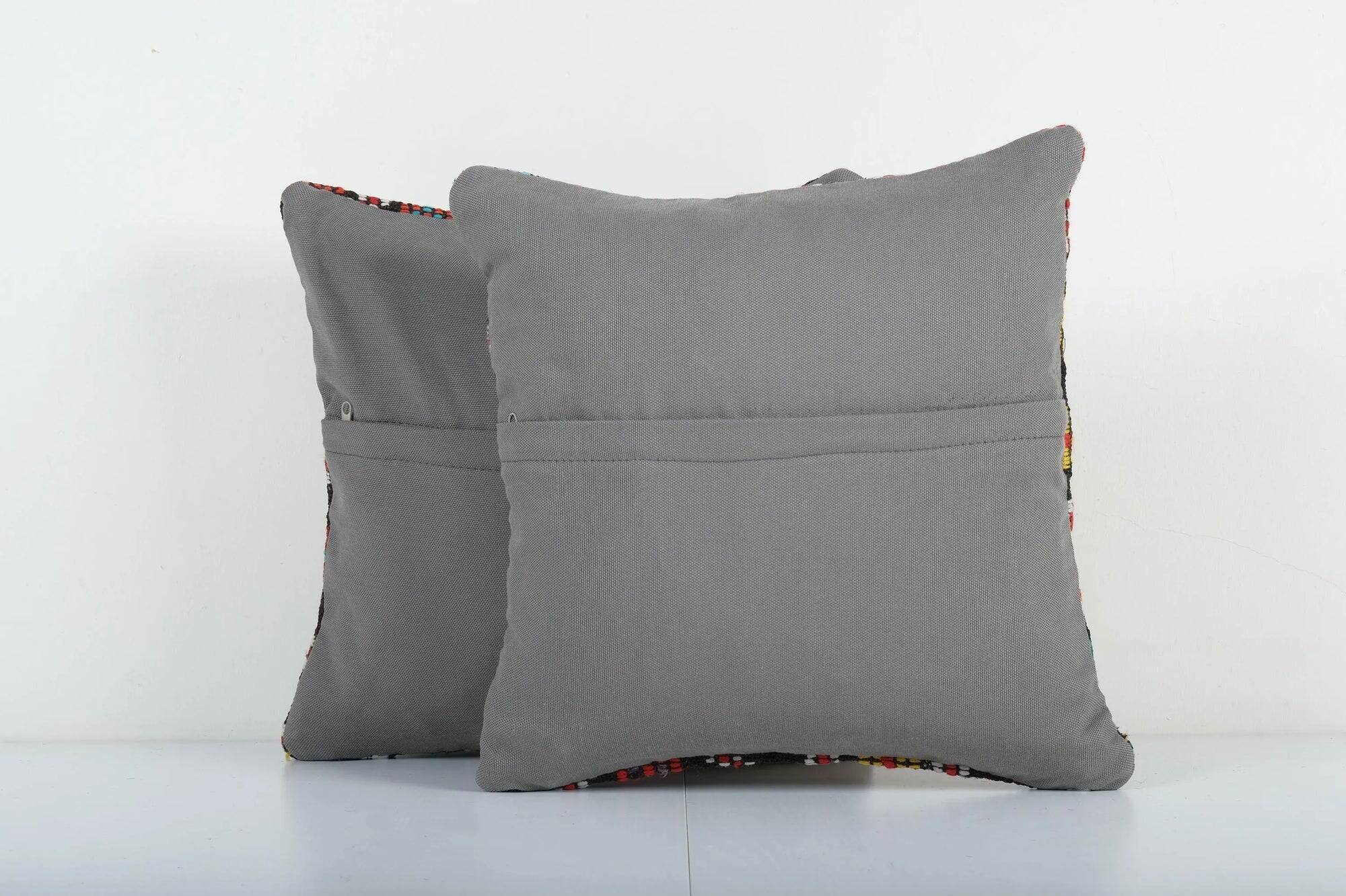 Set of 2 vintage kilim cushion covers 41x41 cm