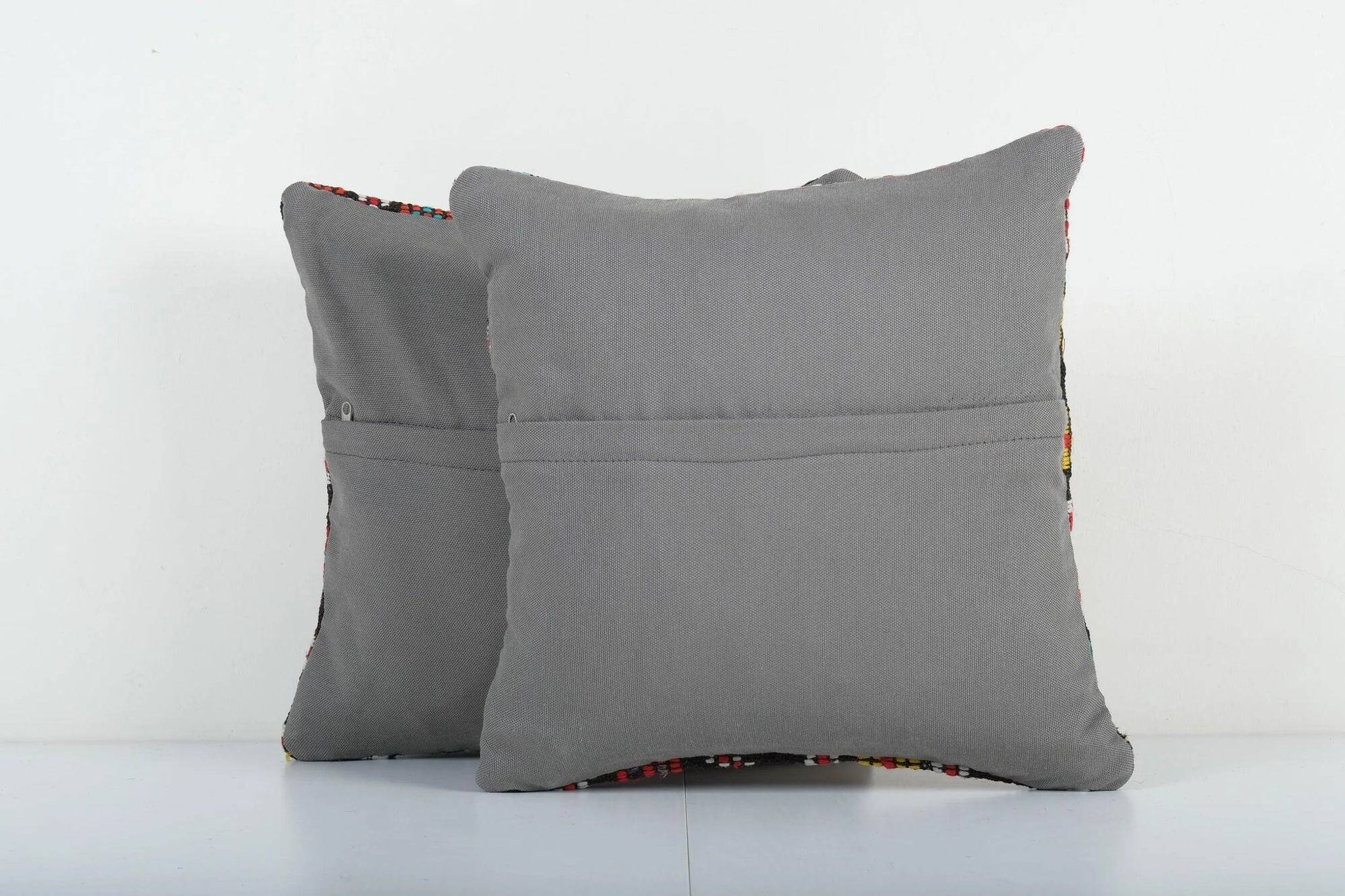 Set of 2 vintage kilim cushion covers 41x41 cm