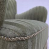 1960s, Danish armchair, original green furniture velour.