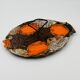 Plat Poisson Vallauris Céramique Vintage Orange