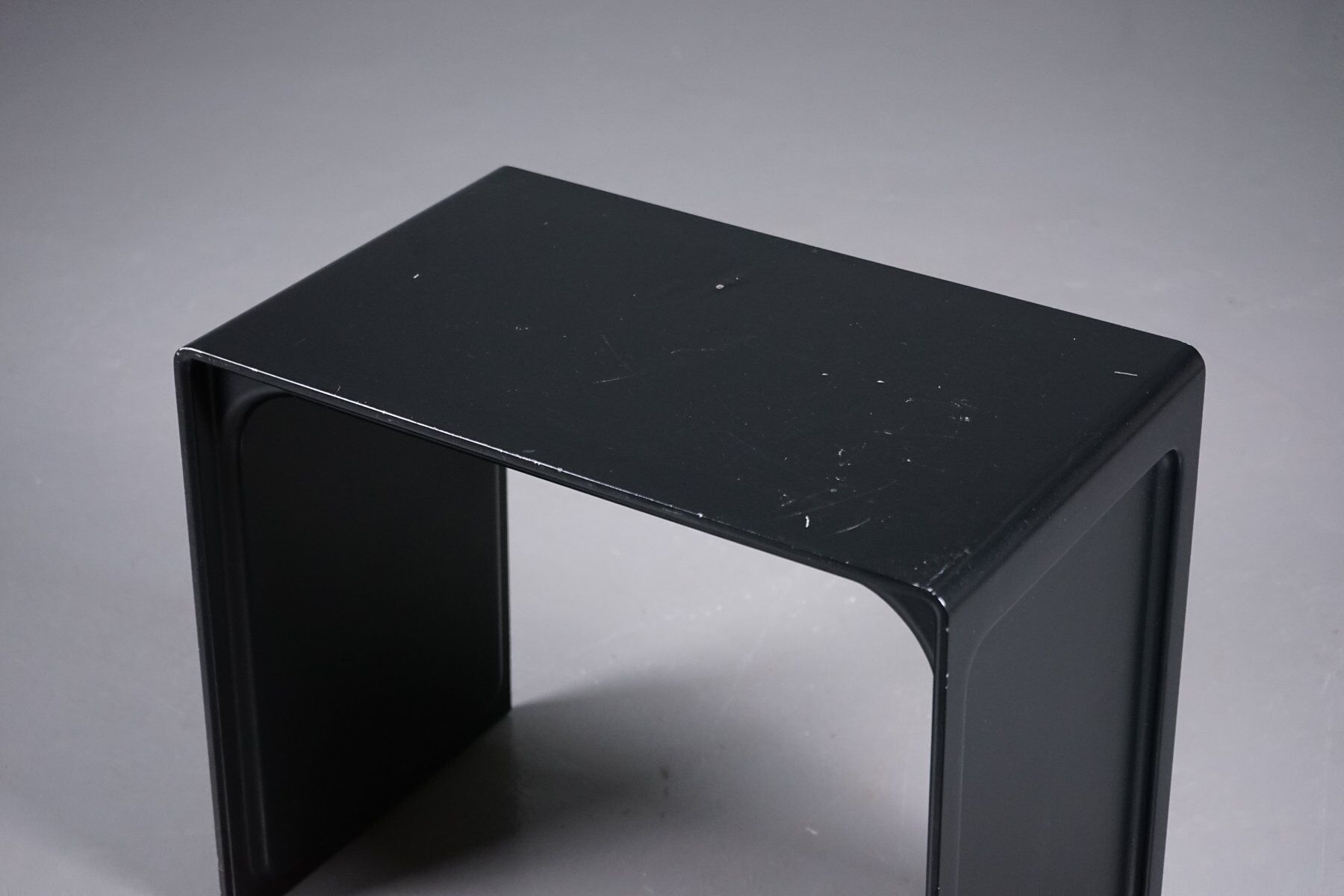 Table d'appoint vintage modèle 621 en noir, signée Dieter Rams pour Vitsœ