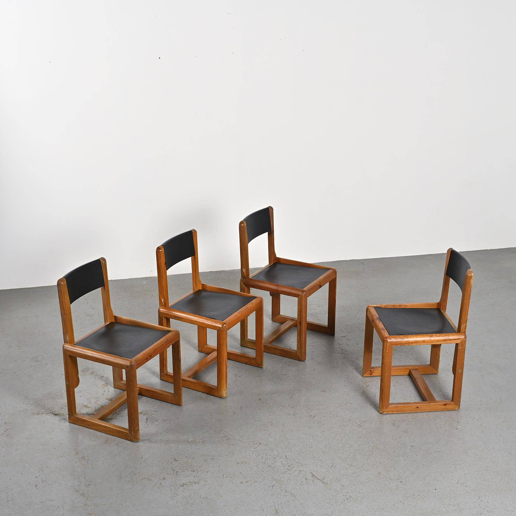 Set of 4 Chairs by André Sornay, circa 1960