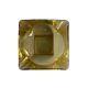 Cendrier vintage en verre jaune
