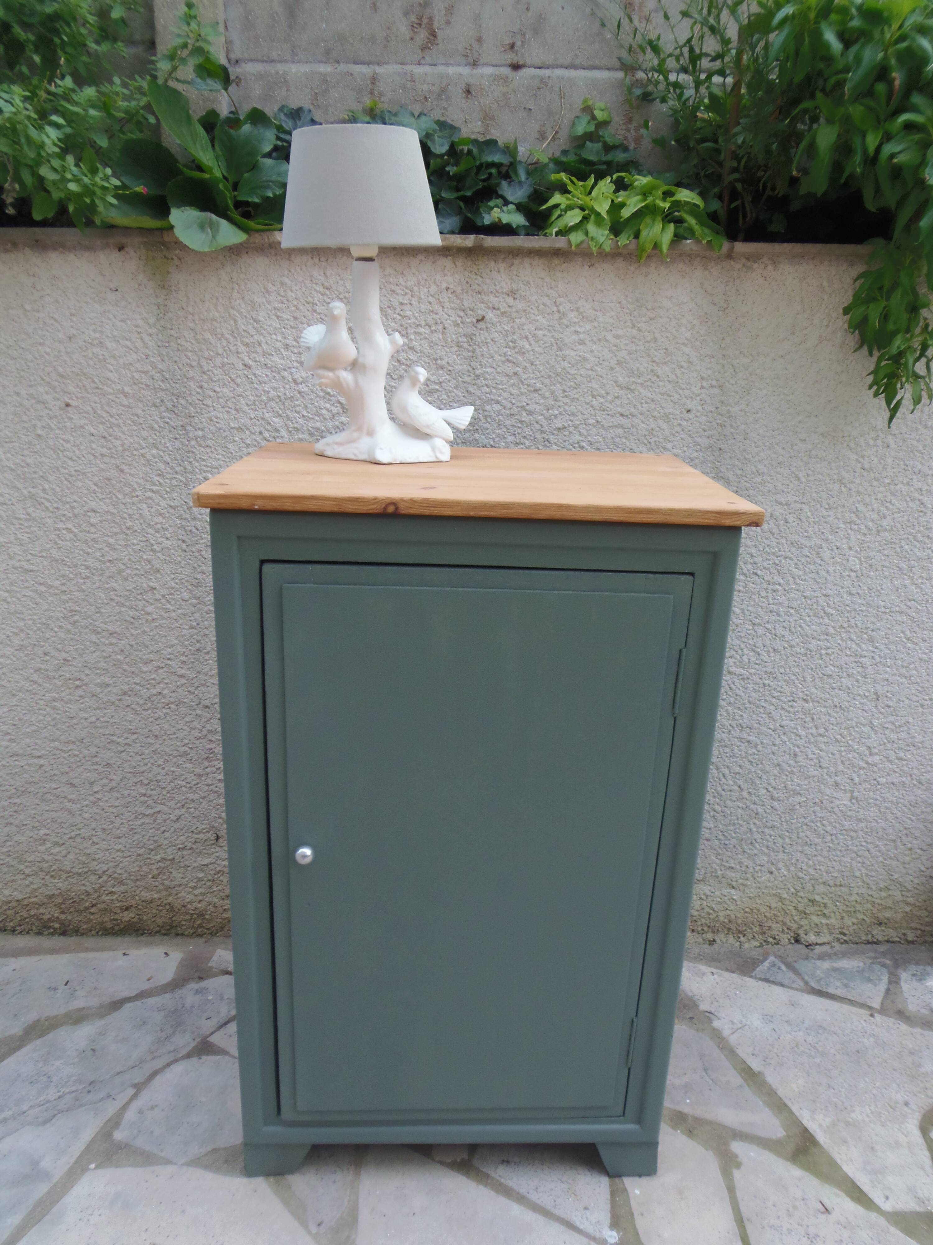 Vintage jam jar enhanced in smoky green, wooden tray.