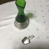 Glass and silver liquor carafe