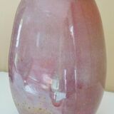 Pebble-shaped ceramic vase, signed