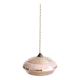 Art Deco opaline glass pendant light Clichy rose gold trim