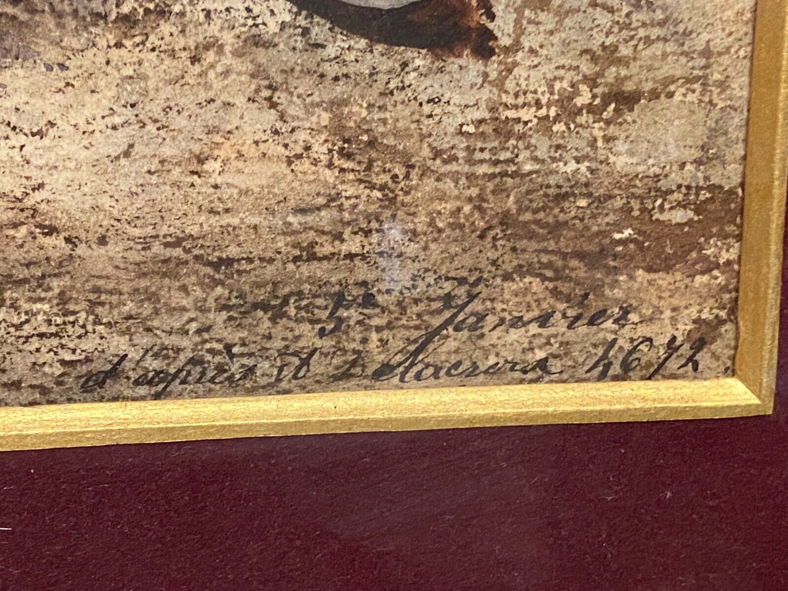 Original watercolor late nineteenth to the young shepherd