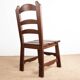Set of 6 large Brutalist chairs in solid oak from the 1950s.