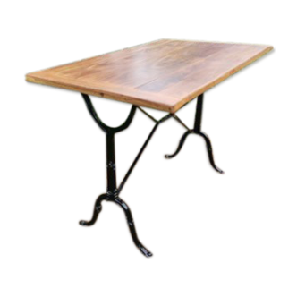 Table bistrot rectangular metal foot