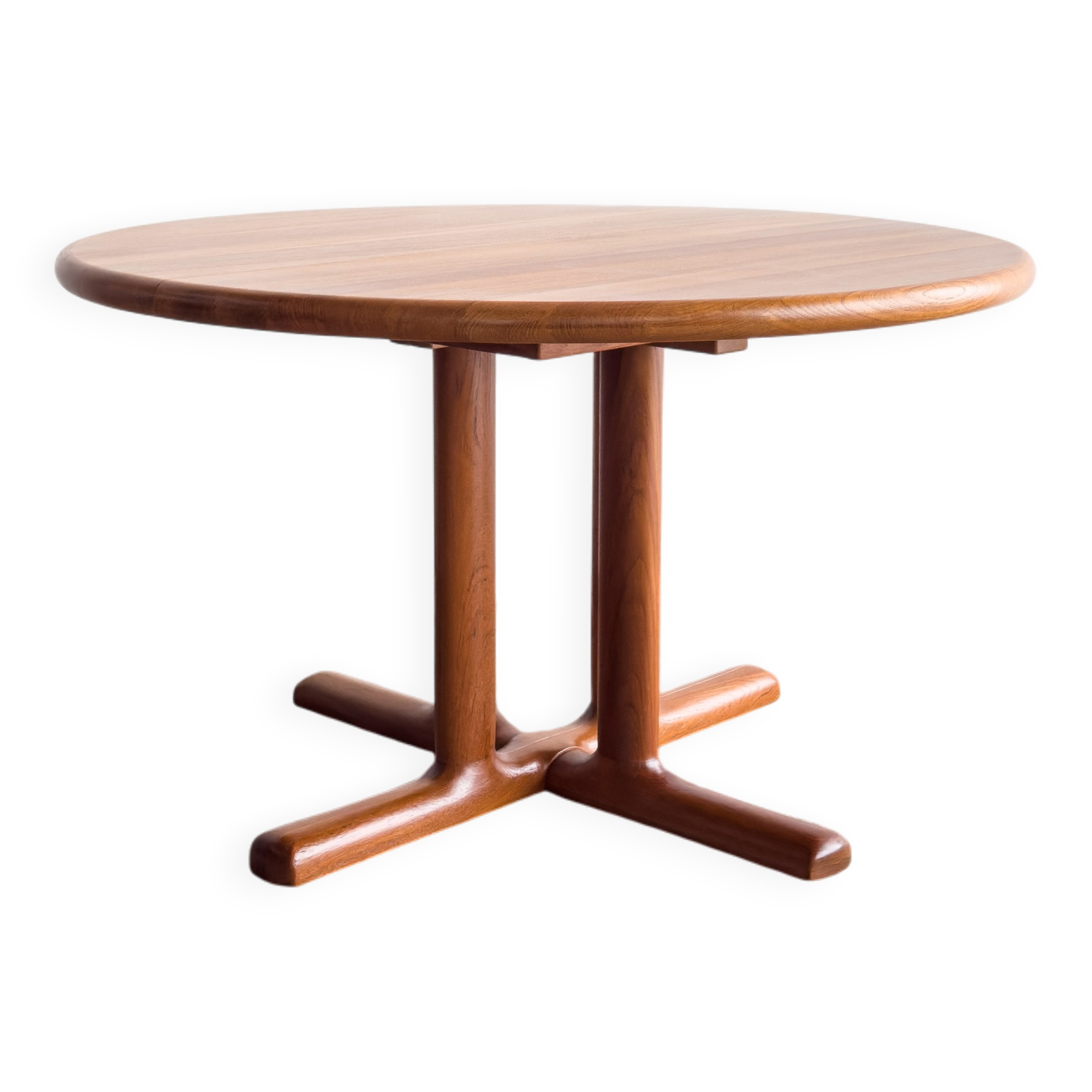 Table ronde extensible en teck de Dyrlund, Danemark
