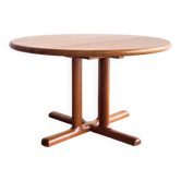 Extendable teak round table by Dyrlund, Denmark.