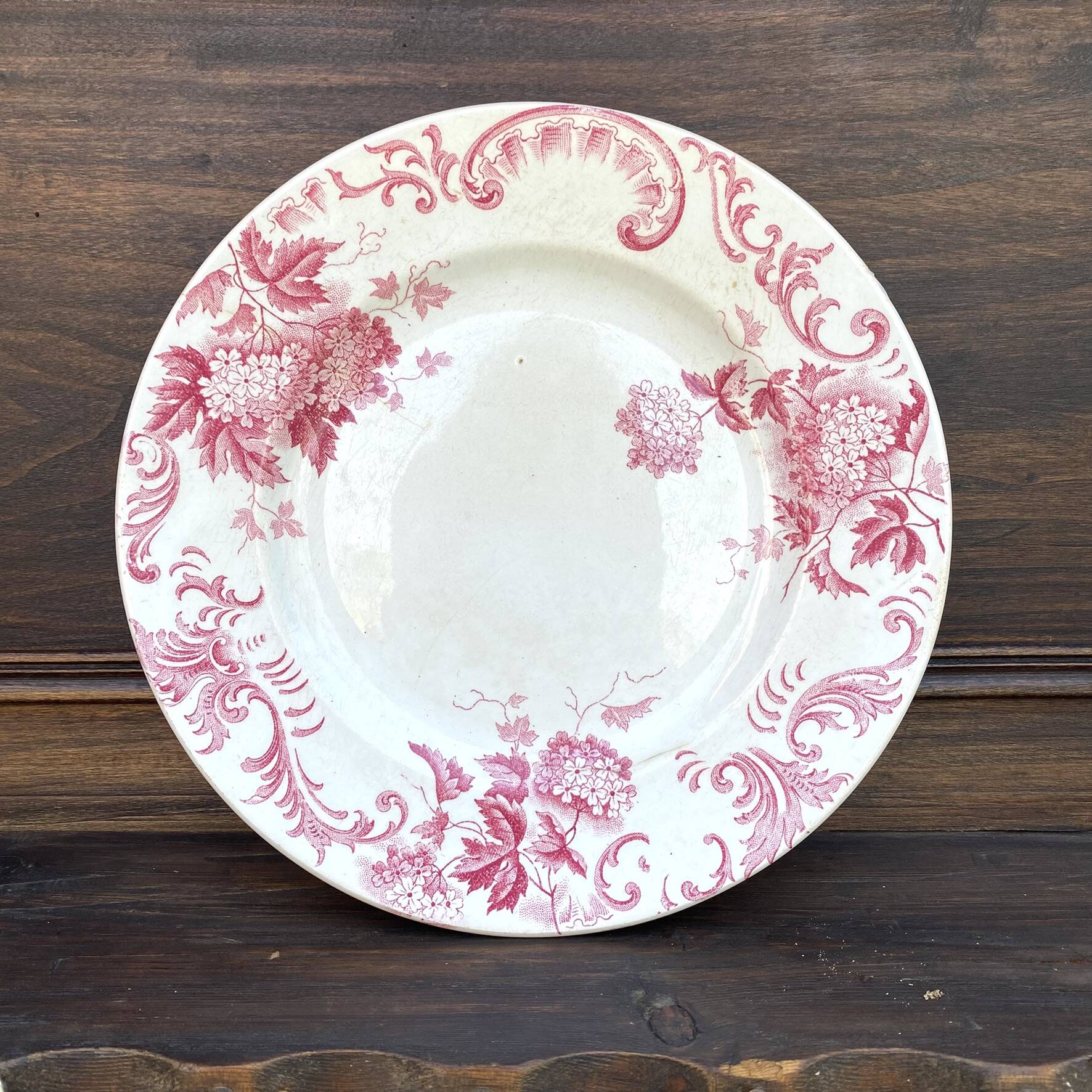 Plate in earthenware from Saint-Amand Snowball