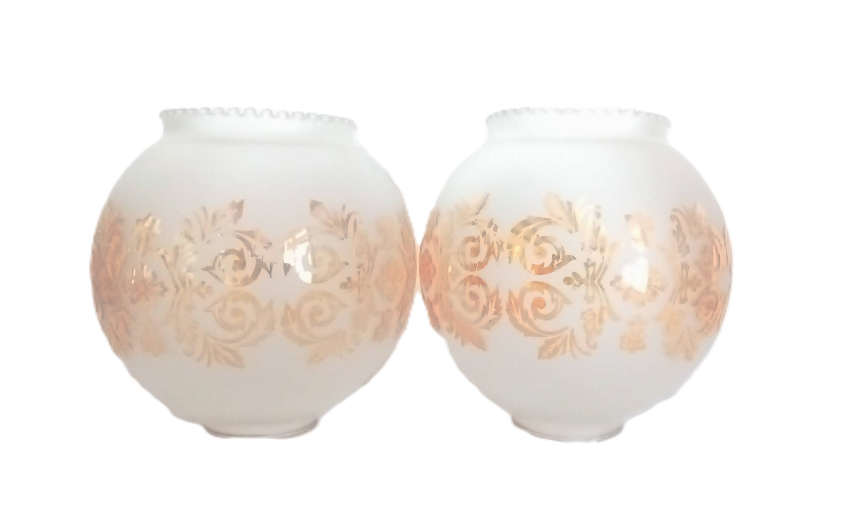 Pair of globes for light fixture