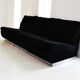 Canapé modulable en velours noir 1970