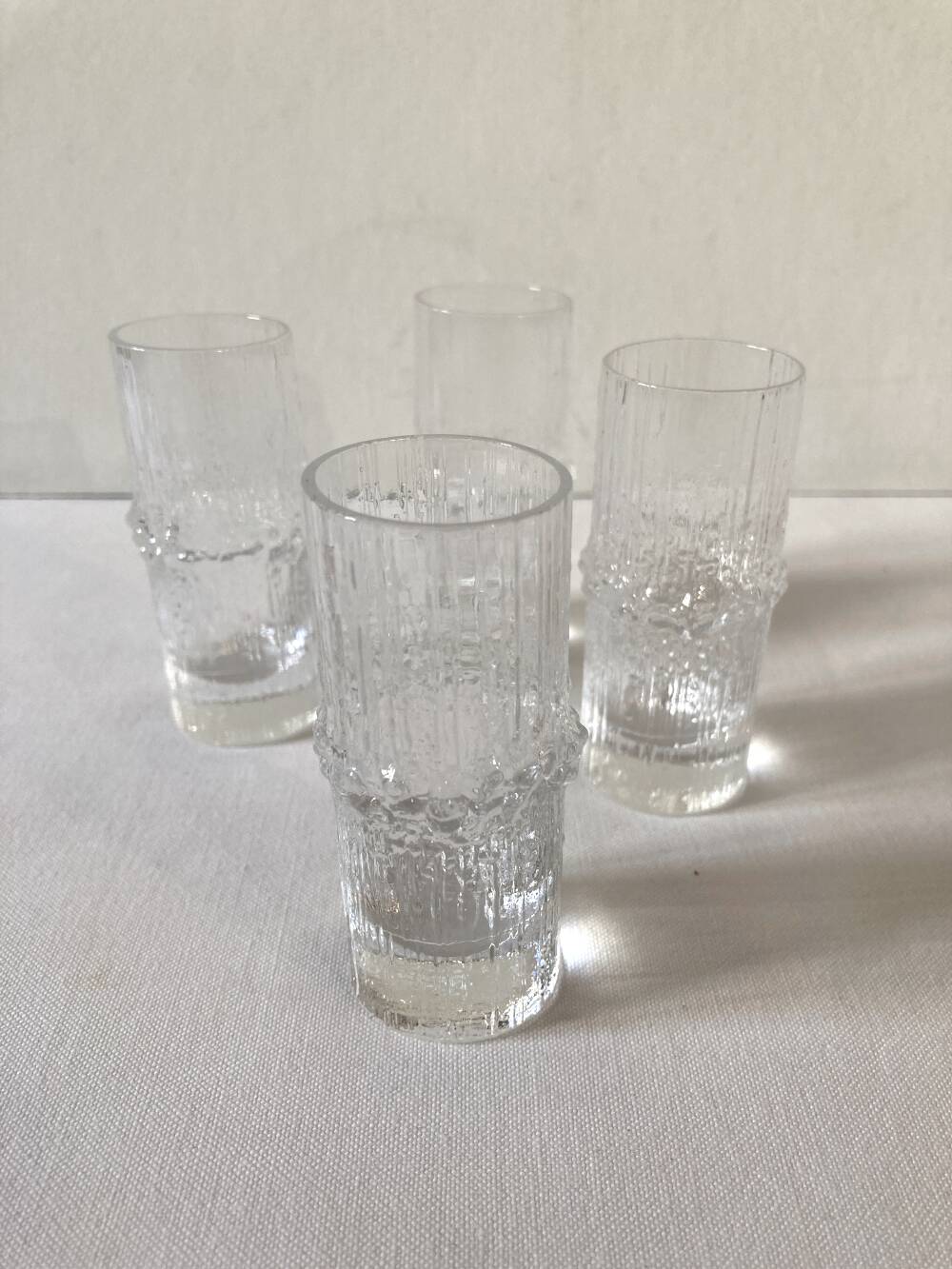Four Niva shooter glasses by Tapio Wirkkala, 1970s.