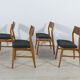 Mid-century teak dining chairs, 1960s, set of 4