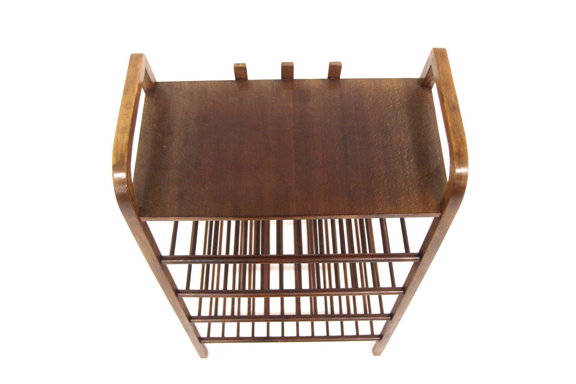 Scandinavian beech magazine rack, Sweden, 1960