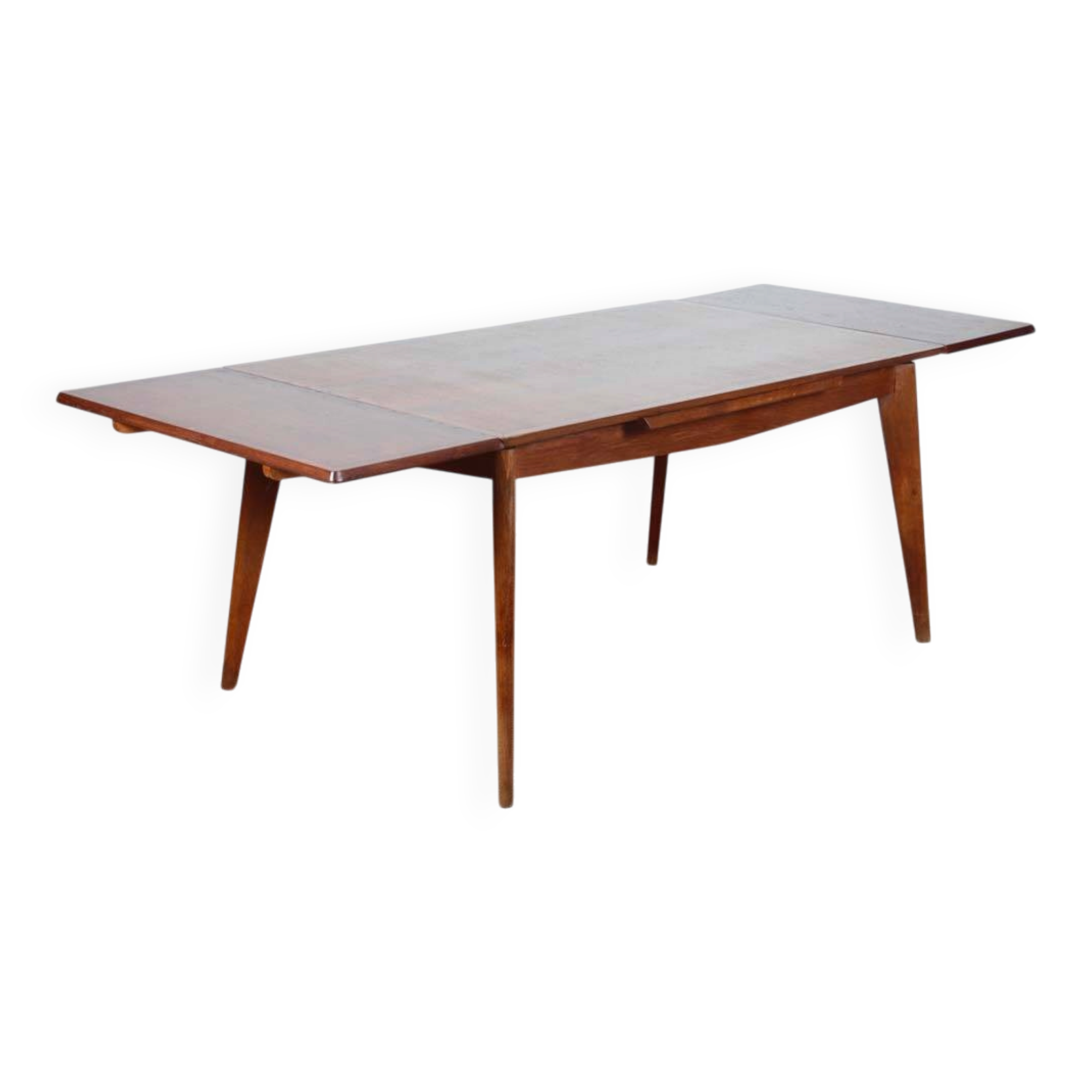 Rectangular extendable dining table from the 1950s.