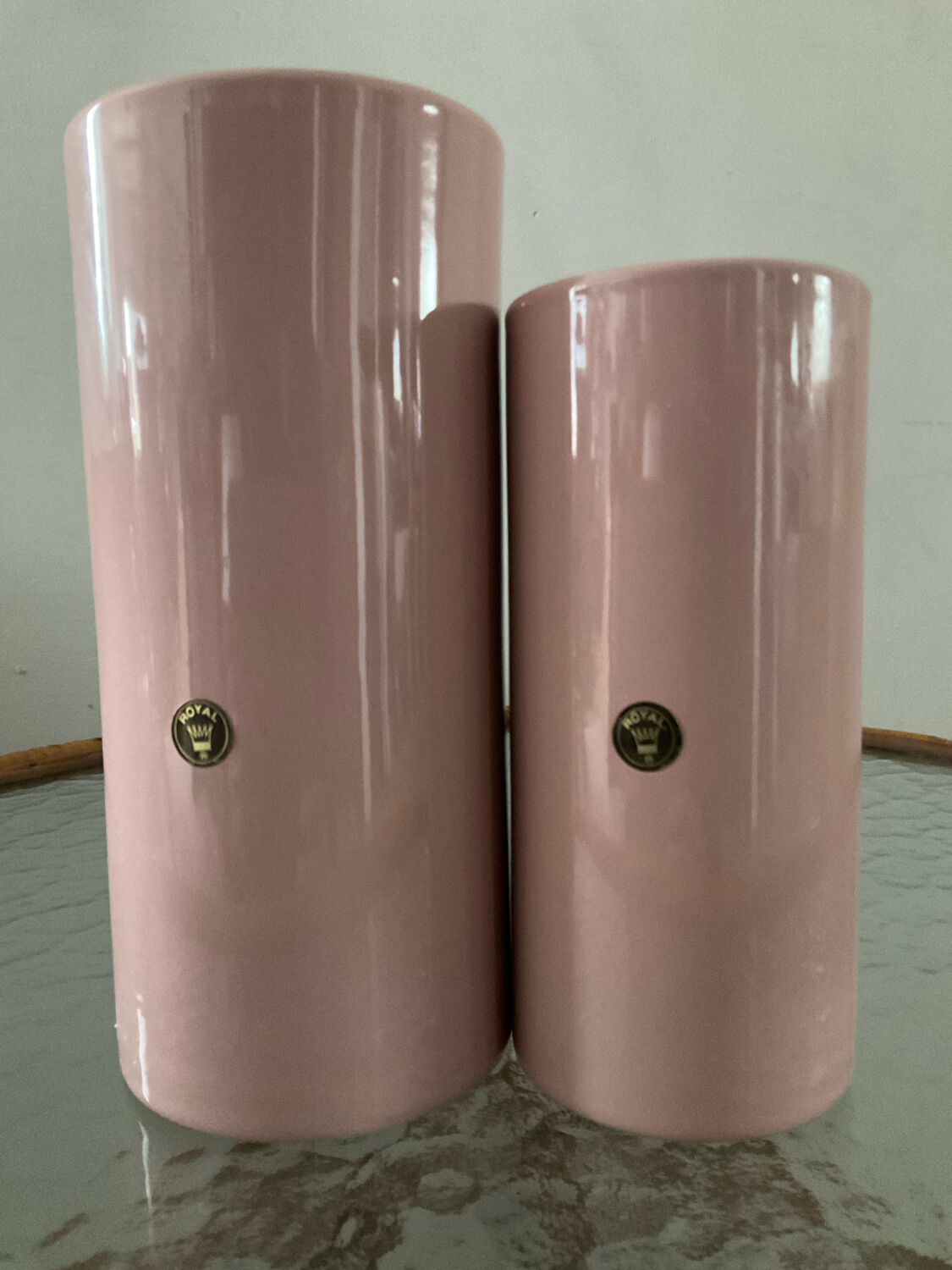 Duo vases vintage Royal céramique années 70-80