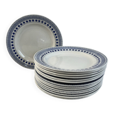 Set of 15 flat plates Sarreguemines Béatrice collection