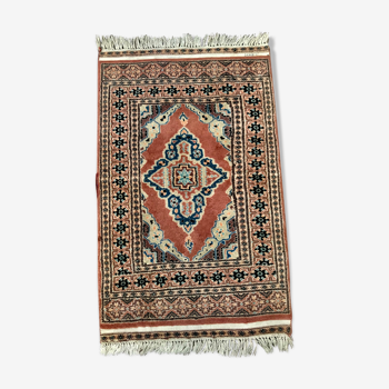 Pakistani wool carpet, old, hand-knotted, certified