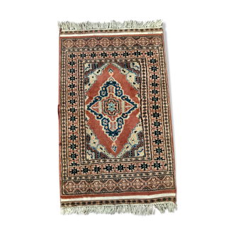 Pakistani wool carpet, old, hand-knotted, certified
