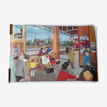 Displays "Train station", Hachette 60x90cm