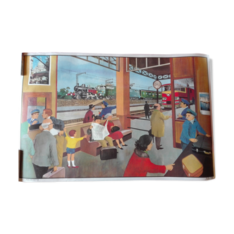 Displays "Train station", Hachette 60x90cm