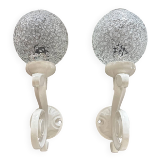 Enameled cast iron wall lights