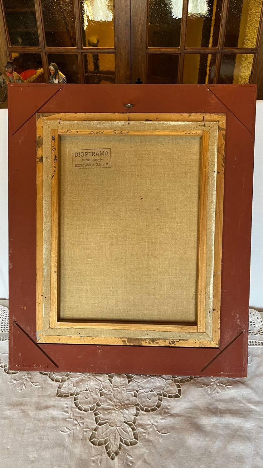 Vintage child portrait painting