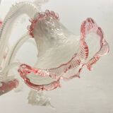 Large Pink Blossom Venetian Glass Chandelier 1960’s