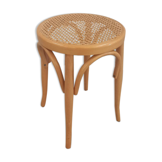 Curved wood cane stool