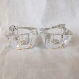 Pair of Villeroy and Boch crystal candle holders