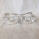 Paire de bougeoirs en cristal Villeroy et Boch