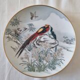 Pair of vintage Franklin Japanese hand-painted porcelain plates