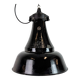 Industrial Black Enamel Bauhaus Pendant Lamp, 1930s