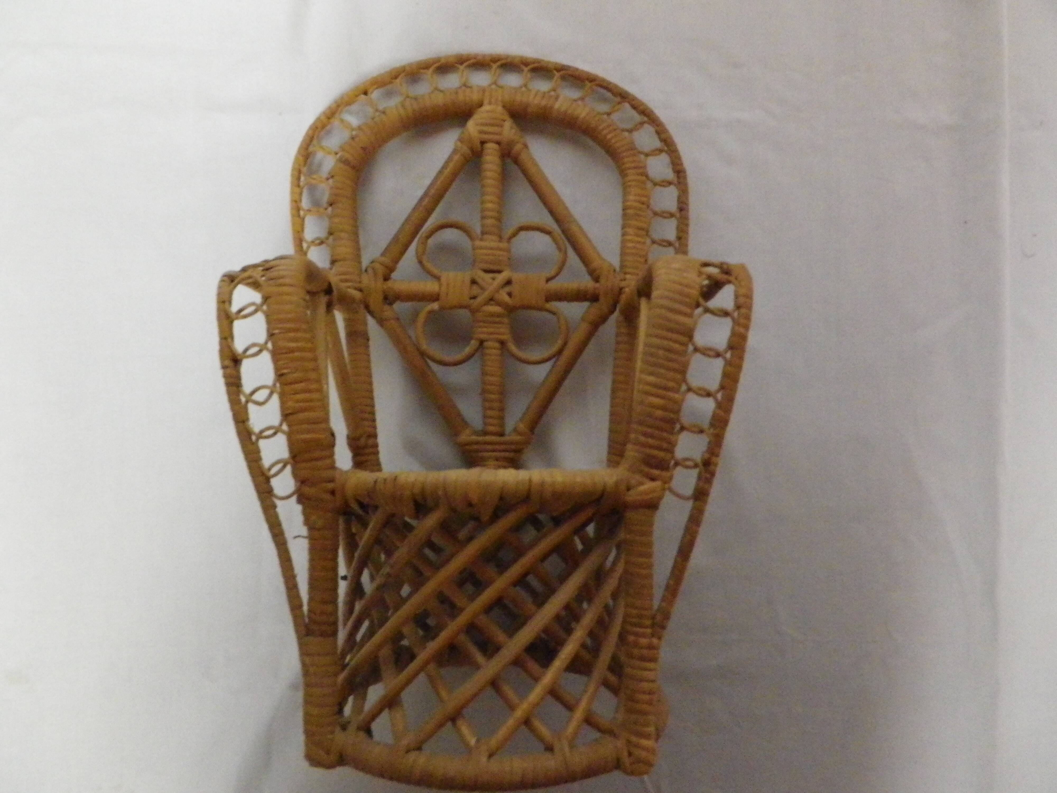 rattan doll chair