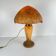 Orange speckled glass mushroom lamp, Massive, Belgium 1970.