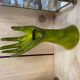 Vintage green hand vase