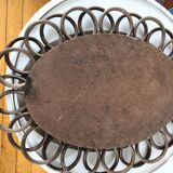 Vintage rattan mirror 60s