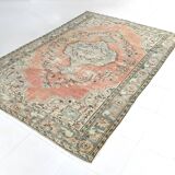 Red & Cream Classic Pattern Vintage Rug, 180x261Cm