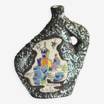 Vase de lave Ricordo Di San Marino par Marmaca 1950S