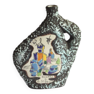 Vase de lave Ricordo Di San Marino par Marmaca 1950S