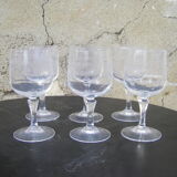 Série de six verres anciens