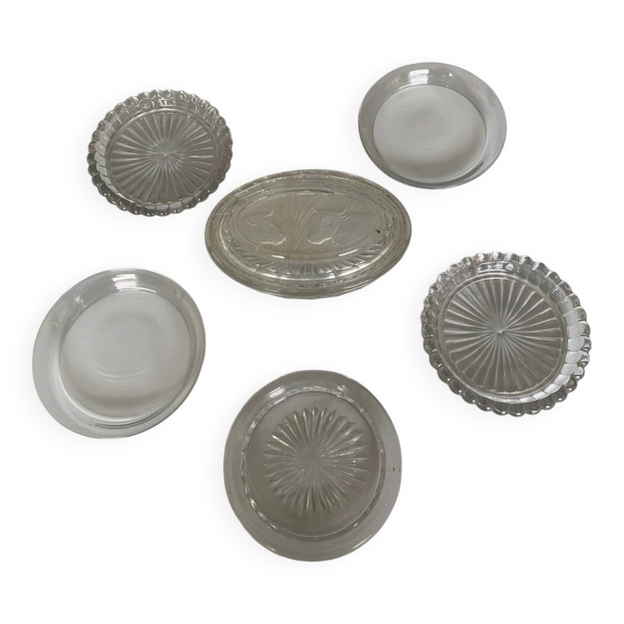 Butter dish and small bowls