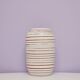 Vintage striped white geometric west germany vase scheurich