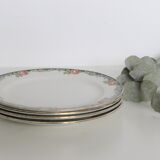 Set of 4 dessert plates Digoin Sarreguemines, vintage French, authentic, rare