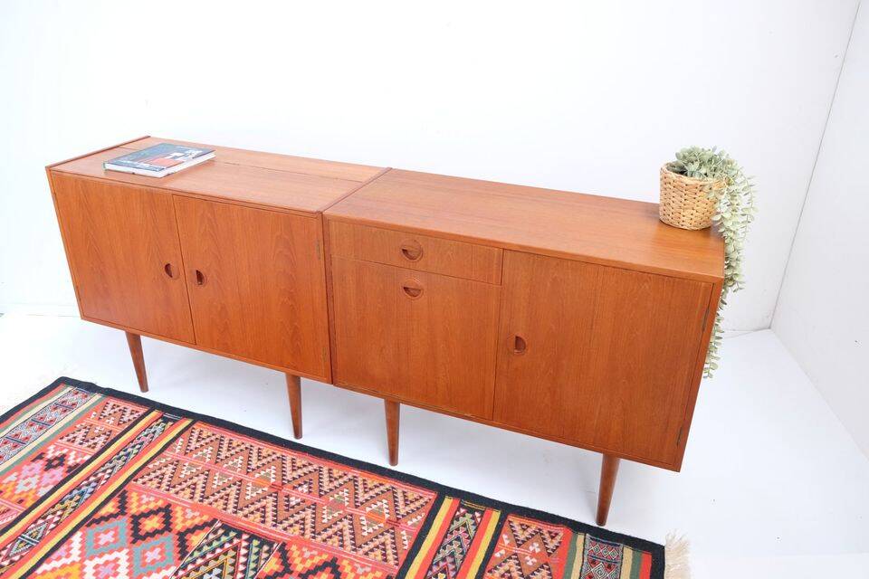 Meubles HiFi vintage des années 60, commode, buffet, teck, style rétro